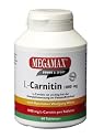 Megamax L-Carnitin 1.000 mg (l-carnitine, carnipure). Unterst&uuml;tzt die Energiefreisetzung im Fettstoffwechsel. Inhalt: 60 Tabletten &agrave; 1.000 mg L-Carnitin