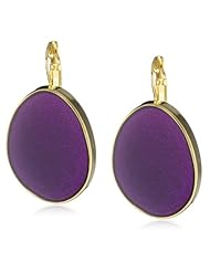 Kenneth Jay Lane Colored Enamel Flat Disc Drop Earrings