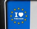 4 Aufkleber - WEI&szlig; - I love Pekinese - Nummernschild, Spiegel, Handy Sticker