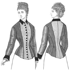 Two-Tone Victorian Era Bodice Pattern