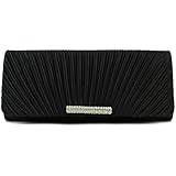 Scarleton Satin Flap Clutch With Crystals H3017