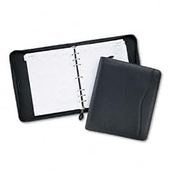 Day-Timer Verona Leather Planner, Zip Closure, Folio Size, 11 x 13 Inches, Black (D83151E)