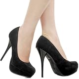Colada01 Basic Almond Toe Pump BLACK