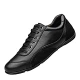 Wild Wind Mens Fashion New Lace-Up Tennis Sport Athletic Outdoor Sneaker Shoes for Four Seasons Size 11.5 US Black