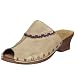 Rieker Gina 65554-63, Damen Clogs & Pantoletten, beige kombi, (whitekiesel/pflaume/nuss/duene), EU 39