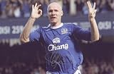 Click for more about Andy Johnson celebrates scoring for Everton in the 3-0 Derby game - Signed - Sporting Greats.