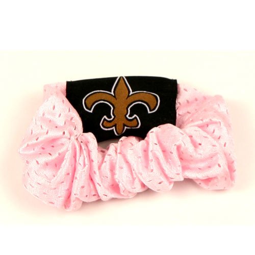 New Orleans Saints Pink Hair Scrunchie - Hair Twist - Ponytail Holder