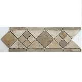 4x12 Travertine Mosaic Border Travertine Stone Chd-003 (5 Piece/package)