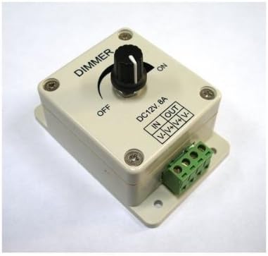 KCRIUS(TM) LED Strip Lights PWM Dimming Controller For LED Lights or Ribbon, 12 Volt 8/10 Amp