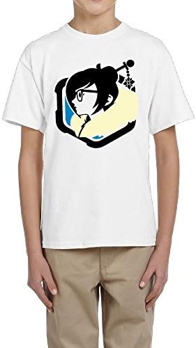 Yr8kk Unisex Kid's Mei Over Watches Shooting War Game FPS T Shirt White