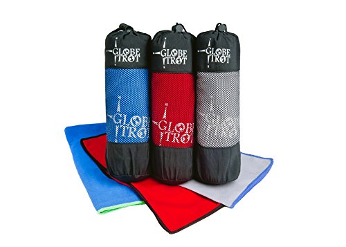 Microfiber Camp, Sports and Travel Towel-BONUS Hand Towel! Highly Absorbent, Quick Drying, Compact. Perfect for Camping, Traveling, Beach, Gym,.