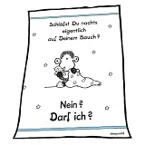 Produkt-Bild: Herding, 717247036 Decke Sheepworld "Schl&auml;fst du nachts eigentlich auf deinem Bauch", 150/200 cm