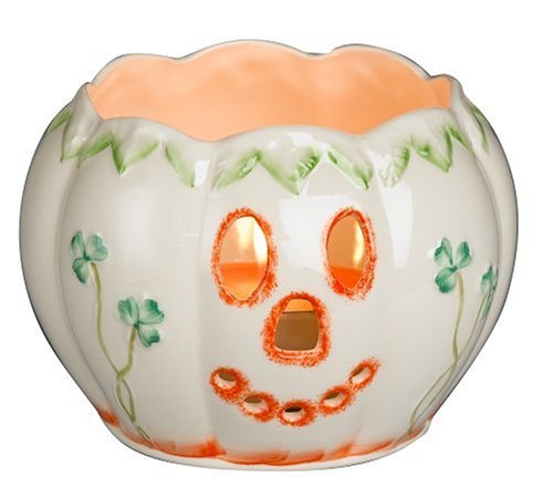 Belleek Shamrock Pumpkin Votive 4