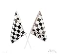 AVAIL NOW! 24 Party Favors RACING Nascar Race Car MINI Black White CHECKERED FLAGS