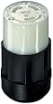 Leviton C2623 30 Amp, 250 Volt, NEMA L6-30R, 2P, 3W, Locking Connector, Industrial Grade, Grounding, Black-White