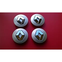 RENAULT 57MM ALLOY WHEEL CENTRE CAPS HUB COVERS BADGES EMBLEM / Nabendeckel Felgendeckel Nabenkappen Logo MEGANE - ESPACE - LAGUNA - SCENIC - CLIO 'SET OF 4' 8200043899 'SATZ VON 4'