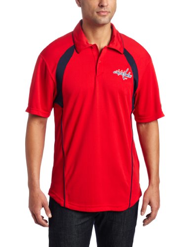NHL Men's Washington Capitals Trainer Polo Shirt (Red, Large)
