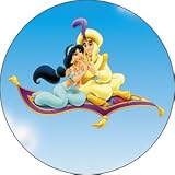  : Aladdin Jasmine Disney Carpet Button Pin B-DIS-0279