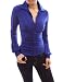 Patty Women Smart V Neck Ruched Long Sleeve Blouse Top