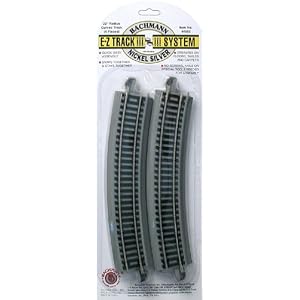 Bachmann Trains Snap-Fit E-Z Track 22¿ Radius Curved Track (4/card)