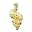 14kt Yellow Gold Sea Shell Charm Pendant