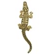 Gold Plated Alligator Animal Brooch Pin
