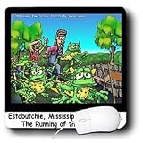 Londons Times Funny Animals Cartoons - Running Of The BullFrogs - Mouse Pads