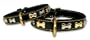 18" inch Bone Leather dog collar - black leather dog collar for your pet