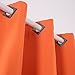 Deconovo Solid Blackout Panels Grommet Thermal Inshualted Window Darkening Curtains for Dining Room, 52x63 Inch, Orange