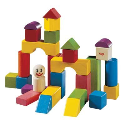 Childrens Toyshop  Toys : HABA Wooden Blocks - Clown Blocks (Set Of 41)