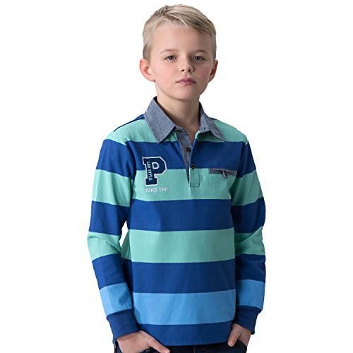 Leo&Lily Big Boys' Kids Casual Cotton Lapel Polo Shirt Long Sleeve