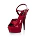 5 3/4 Inch Sexy Red High Heel Shoe Ankle Strap Red Platform Sandal