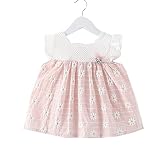 SiSaroキッズワンピース キッズ 服 子供 ノースリーブワンピース 女の子 ガールズ 花柄 キャミワンピース 入園式 入学式 卒園式 卒業式 七五三 (70cm, ピンク)