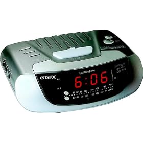 GPX D606 AM/FM Clock Radio with dual Alarm and Nightlight