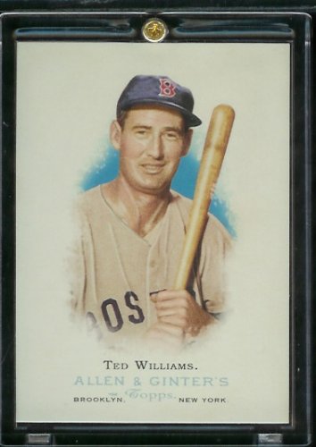 2006 Topps Allen & Ginter #284 Ted Williams Boston Red Sox Baseball Card - Shipped In Protective Screwdown Case!!