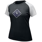 Nike Colorado Rockies Ladies Black Diamond Raglan T-shirt