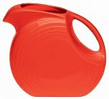 Fiesta 67-1/4-Ounce Large Disk Pitcher, Scarlet