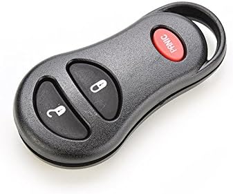 Cretaceous 1 Piece No Chip 3 Buttons Remote Key Shell Case&amp;Pad For Chrysler Jeep