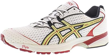 ASICS GEL-DS Racer 8 Running Shoe,White/Lightning/Red,7.5 M US
