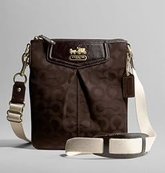 Coach Madison Op Art Signature Crossbody Messenger Bag Swing Pack 43430 Brown