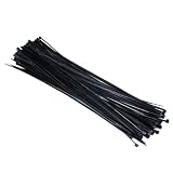 【ノーブランド品】 ケーブルタイ　ケーブル結束バンド　ケーブルタイ 195 x 2.5mm　ブラック　約１００個