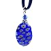 Traditional Millefiori Murano Glass Pendant - Olive Blue