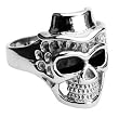316L Surgical Stainless Steel Skull w/Hat Ring