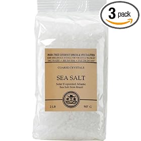 India Tree Coarse Sea Salt, 2 Pounds (Pack of 3)