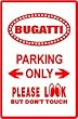 BUGATTI PARKING sign * street classic cars