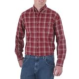 Wrangler Long Sleeve Easy Care Plaid Shirt for Big and Tall