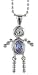 Sterling Silver Birthstone Baby Brat Boy Pendant for " March"