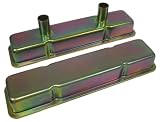 1958-86 Chevy Small Block 283-305-327-350-400 Circle Track Racing Steel Valve Covers - Zinc