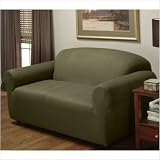 41JNNUKvbDL. SL160  Stretch Suede Sofa Slipcover in Sage
