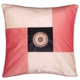 Decorative Handmade Silky Pink Cushion Cover / Pillow Sham - Golden Sunflower Design